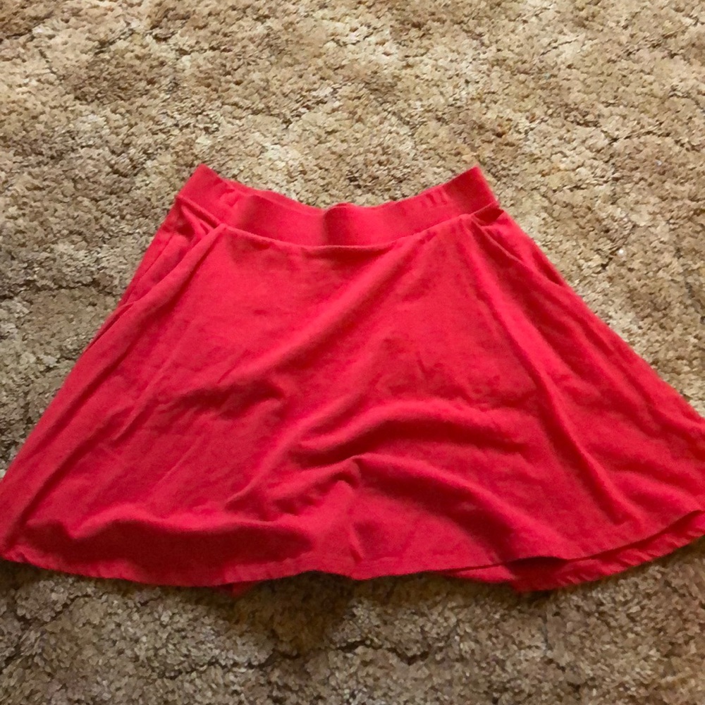 Red skater skirt